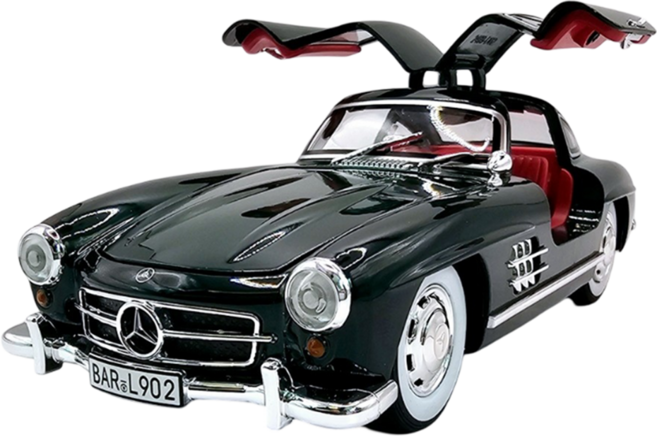 메르세데스 벤츠 300SL 걸윙 쿠페 1:24 다이캐스트, 그린, 1개