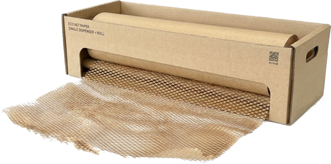 세화 크라프트 벌집 종이완충재 완충제 친환경 포장지 종이뽁뽁이 종이디스펜서+리필롤, 1개