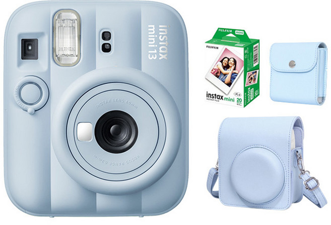 Fujifilm Instax Mini 13, 1套, 藍色+底片收納包+20張底片+專用皮套