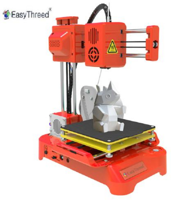 Easythreed 초보자용 3D 프린터 K9 간편한 원클릭 인쇄 메인보드 마그네틱 빌드 플랫폼 데스크탑 미니 K7, 폴란드, TF 카드 오프라인, 2)K7-Orange