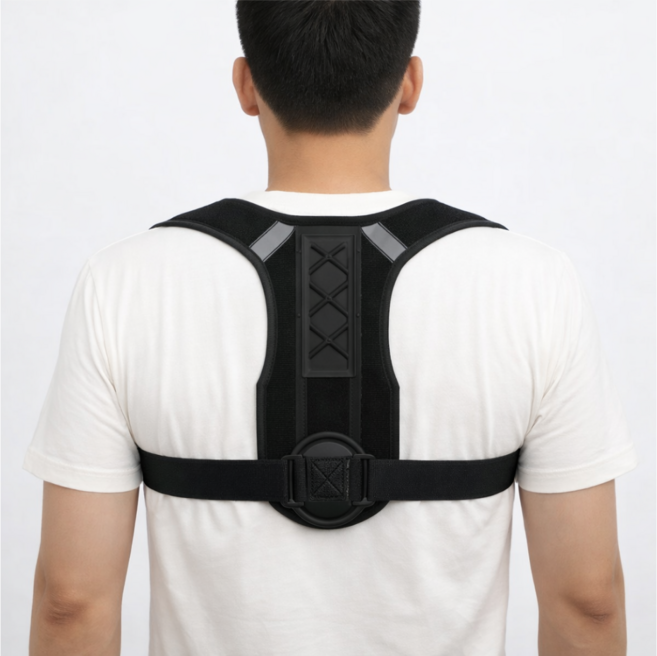 자세교정기 굽은등교정기 자세교정밴드 어깨 등 척추 체형 교정 밴드, 1개