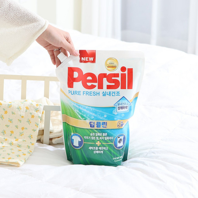 퍼실 딥클린 9중효소 실내건조 일반용 액상세제 리필, 1.5L, 1개
