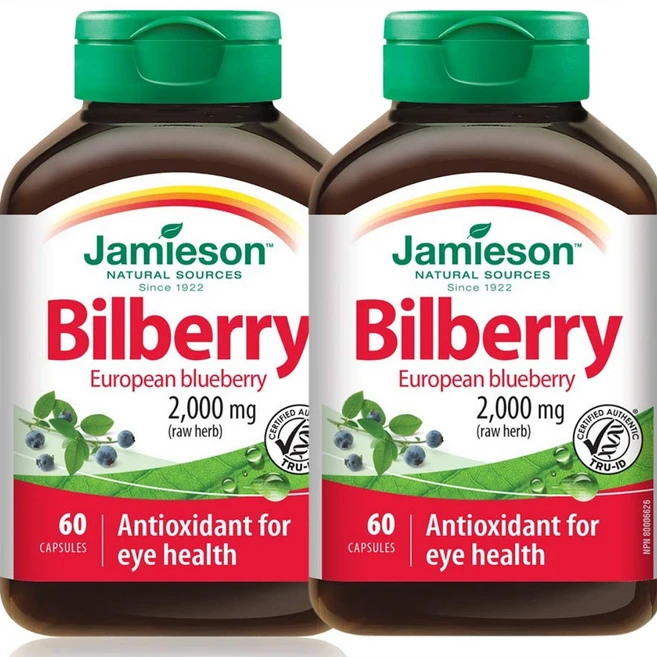 눈건강 빌베리 추출물 시력개선 안구건강 2개 60정 자미에슨 캐나다내수용 - 쿠팡