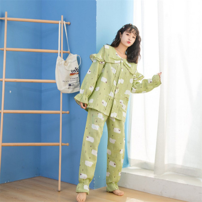 아서준 스토어 양떼목장 잠옷세트M 그린 수면파자마