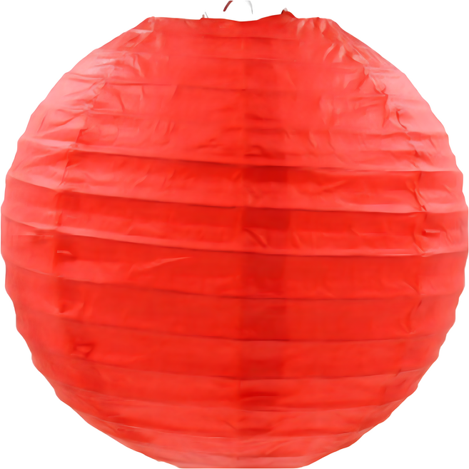 紙燈籠 DIY彩繪圓形燈籠, 大紅色, 1個