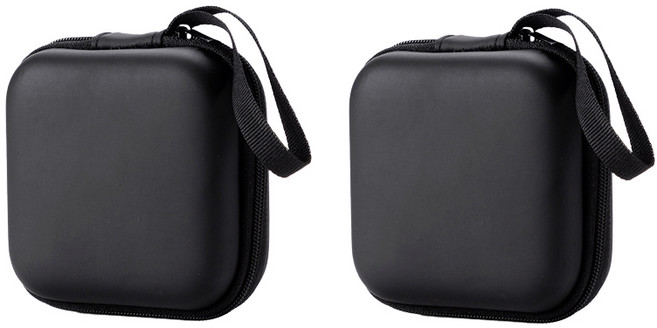 미니 소형 케이블 케이스 여행 디지털 하드 파우치 충전기, 2개, 정사각형