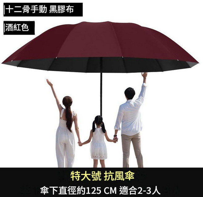 LWWYAREA 全自動雨傘 晴雨兩用 防曬防紫外線 十二骨 傘直徑105cm