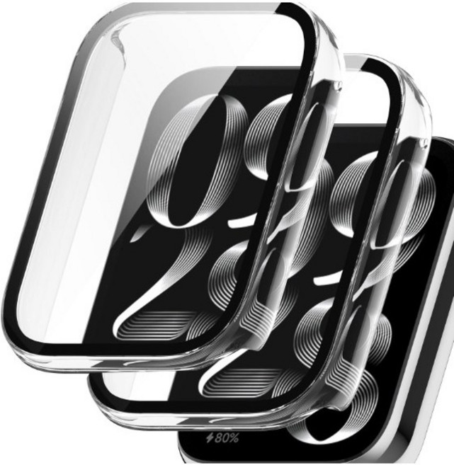 림스테일 9H 풀커버 일체형 SF코팅 케이스 2개입, 투명, 2개