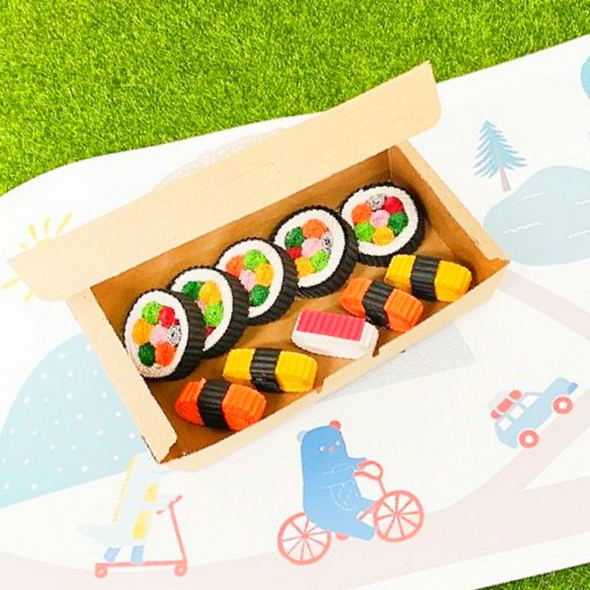 종이로만든김밥도시락놀이 골판지푸드아트 만들기키트 1p 체험활동