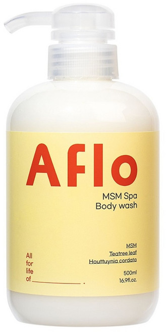 에이플로 매끈 촉촉 비건 식이유황 스파 바디워시 우디향, 1개, 500ml