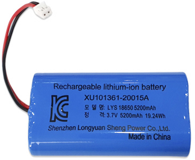 18650 1S2P 3.7V 5200mAh KC인증 리튬이온 배터리 루메나 무선선풍기 교체용 고용량배터리, 1개, 1개입