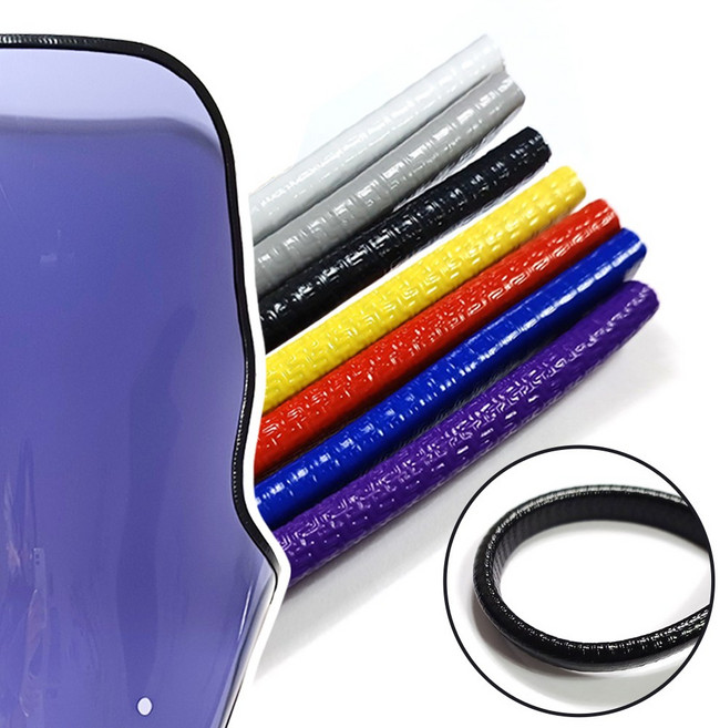 당일발송 KR쿠팡 오토바이 스크린몰딩 10cm단위 7종 유리/아크릴몰딩 화이트/그레이/블랙/옐로우/레드/블루/퍼플, 1개, KR쿠24/스크린/유리몰딩10cm/검정색