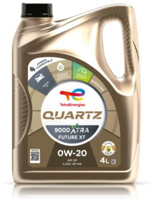 토탈쿼츠 9000 엑스트라 퓨처 XT 하이브리드 전용 100% 합성 엔진오일, 4L, 0W-20, 1개
