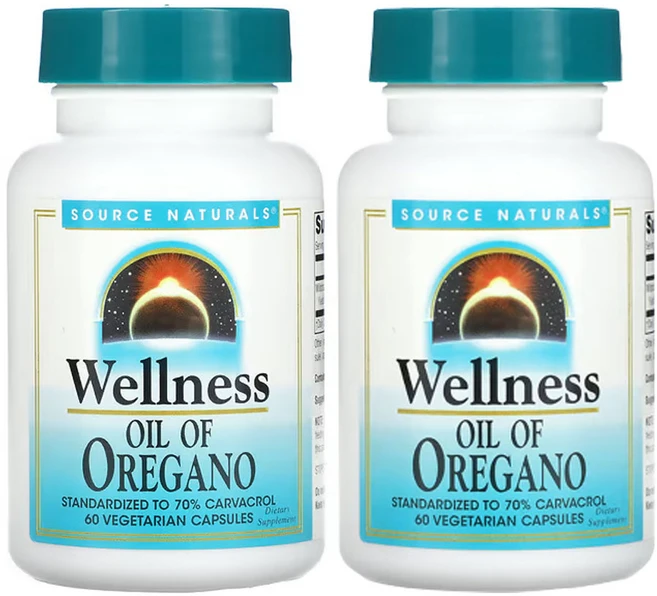 1+1 소스내츄럴스 Wellness 오레가노 오일 60베지캡슐 비건 카르바크롤 글루텐프리, 2팩, 60정 - 쿠팡