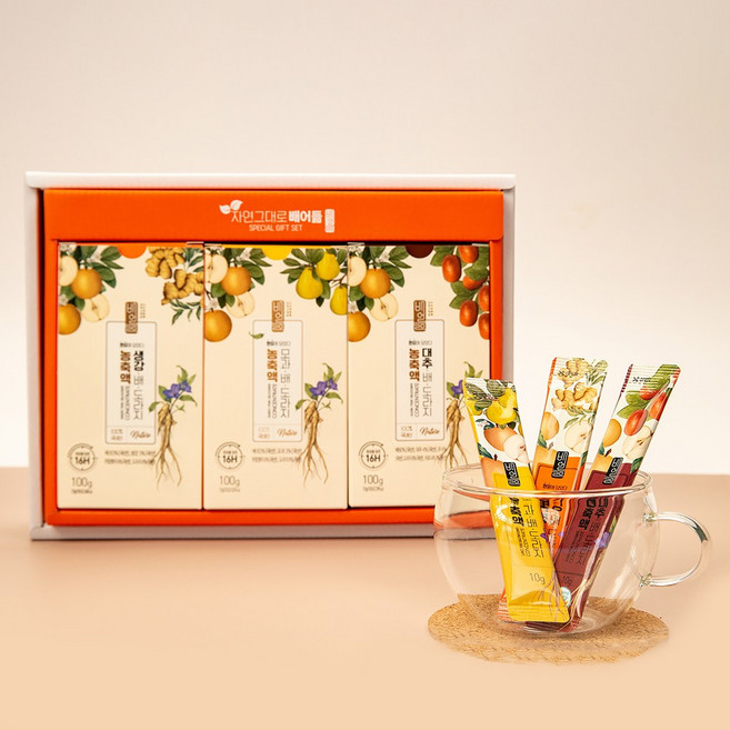 모과 생강 대추 배도라지 농축스틱 3종 선물세트 30포, 1개