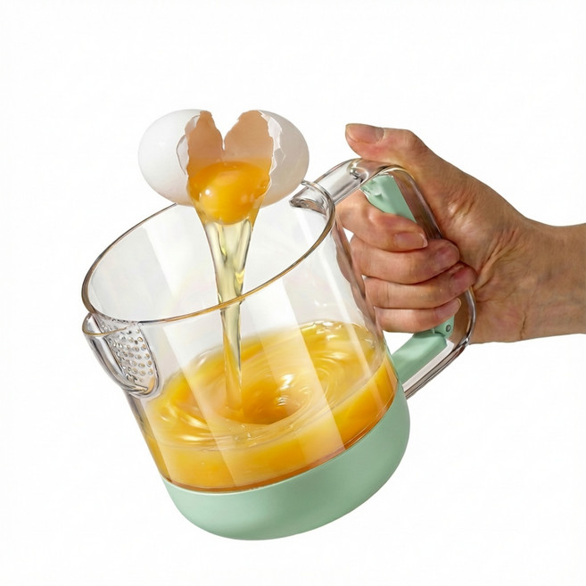 수동 다기능 계란 휘핑기 반자동 거품기, 녹색, 1개
