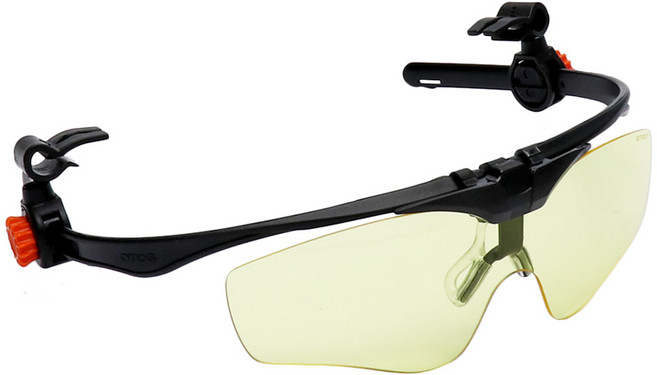 오토스 안전모장착 클립형 자외선차단보안경 A-645XY (빗물받이형-B형), 1개