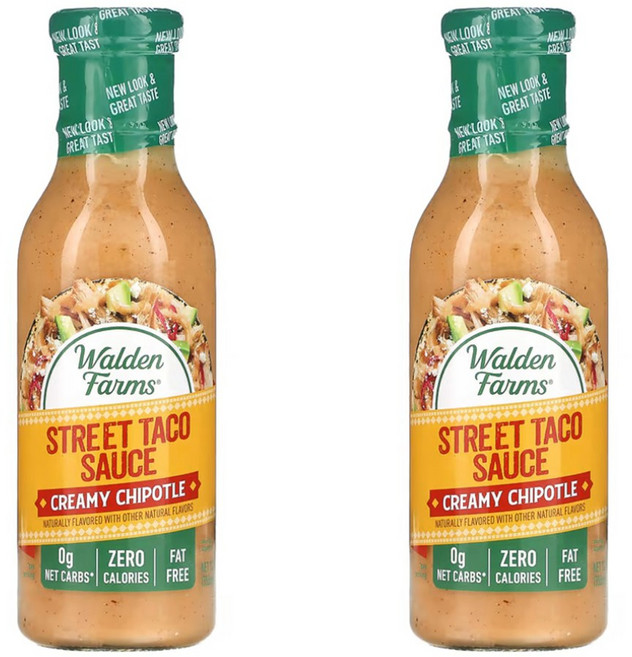 월든팜스 무설탕 스트릿 타코 소스 크리미 치폴레 제로칼로리 355ml, 2개