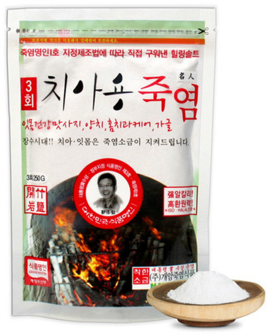 치아용 죽염 양치 소금 250g (죽염비누 증정), 1개