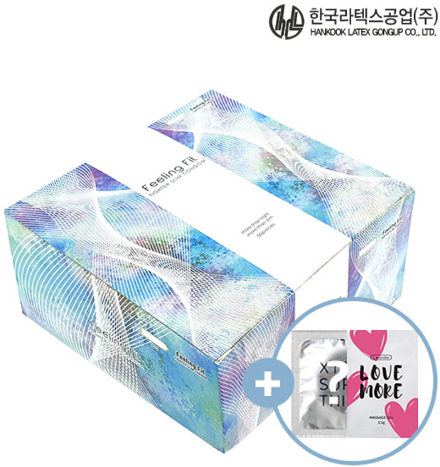 한국라텍스 필링핏 타이터슬림 대용량 벌크 슬림사이즈 49mm 콘돔 (50p) : 사은품 (1p+러브팩젤), 50개입, 1개
