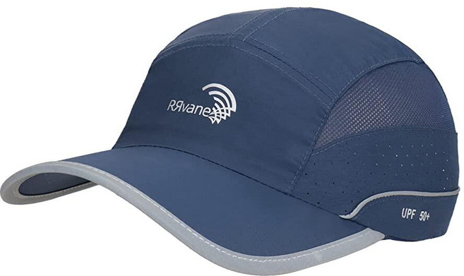 RRvane 러닝 캡 UPF50+ 빠른 건조 야외 스포츠 모자 반사 경량 비정형 야구 모자 남성 여성용 다크 그레이. 단일 사이즈