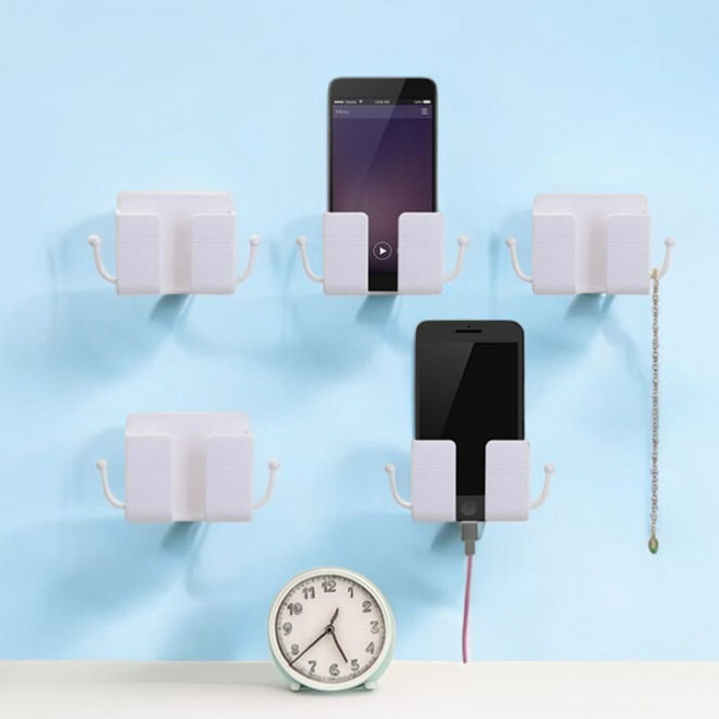 가치팜 다용도 벽걸이 리모컨 거치대 5종 세트, 1세트, 화이트*5