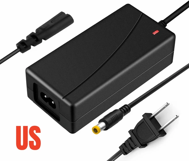 스마트 리튬 배터리 충전기 36V 10S 10AH 전기 자동차 호버 보드 밸런스 휠 EU 미국용 42V 5.5x2.1mm DC, 02 미국