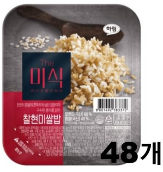 더미식 찰현미쌀밥, 180g, 48개