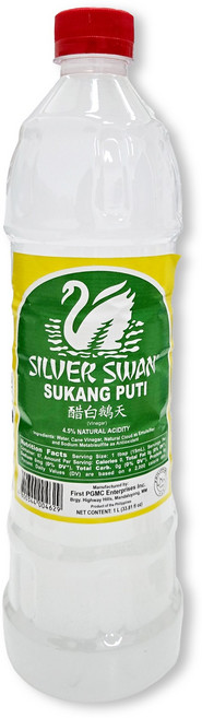 Silver Swan Sukang Puti 실버스완 수캉 푸티 식초, 1개, 1L