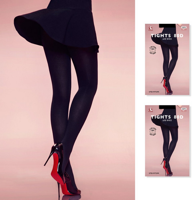 [비너스 2개 세트] 80D 고탄력 스타킹 여성 승무원 겨울 학생 검정 팬티스타킹 코욜하우키