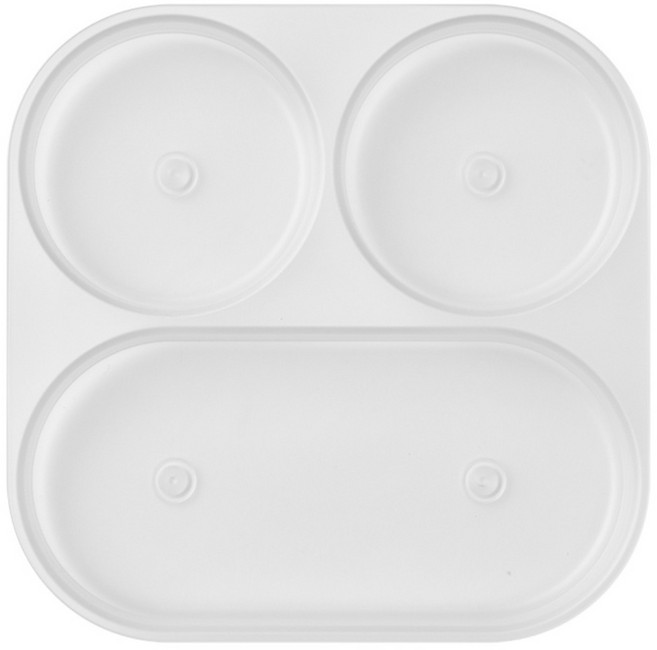 바망바망 3구 식판, 투명, 1개