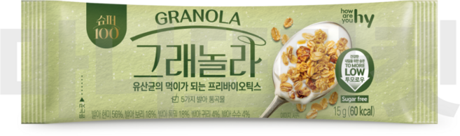 한국야쿠르트 슈퍼100 그래놀라, 60개, 15g