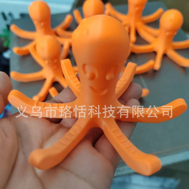 章魚造型水杯瀝水架，3D列印創意居家擺件, 橙色, 1個