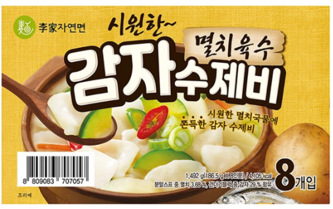 이가자연면 멸치육수 감자 수제비, 186.5g, 8개
