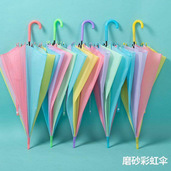 【無品牌】-透明雨傘一次性塑料雨傘自動透明傘長柄高顏值晴雨傘