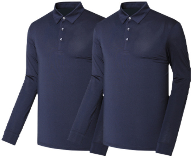 1+1 발렌키 기능성 냉감 스판 카치온 Y카라 긴팔 티셔츠 90-115