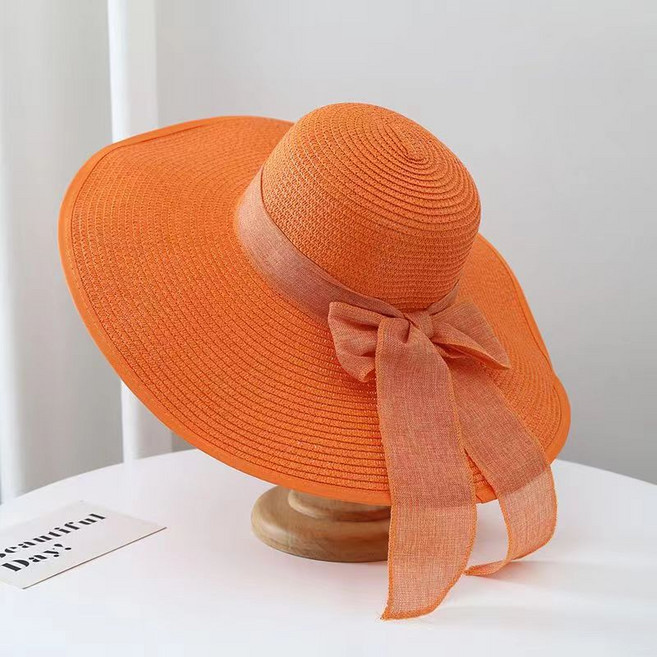 여성을위한 넓은 챙 밀짚 모자 도매 돔 바이저 접이식 해변 레이디 태양 프랑스어 복고풍 토퍼, 01 M 56-58, 13 14, 1개