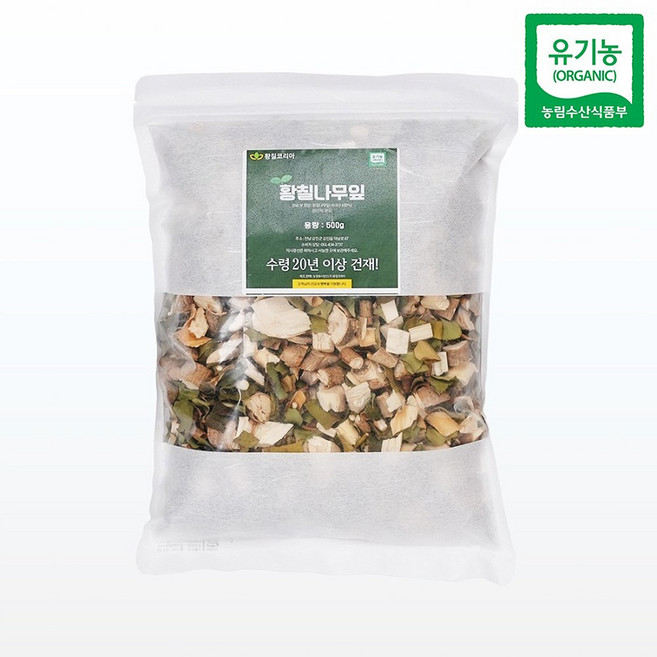 [황칠코리아] 20년 황칠나무 (잔가지+잎) 유기인증, 1kg, 1개