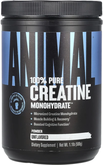 새해 건강을 선물하세요 Animal 100% Pure Creatine Mono하이드레이트™ 파우더 무맛 500g(1.1lb) 특별관리진행, Animal100PureCreatineMono하이드레이, 500g, 1개 - 쿠팡