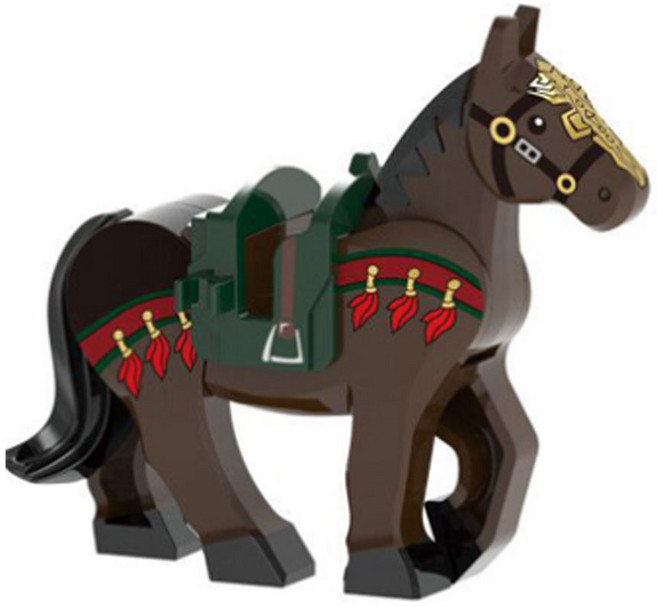 동물 호환 블럭 미니 피규어 모음, 51. 갈색백작말, 1개