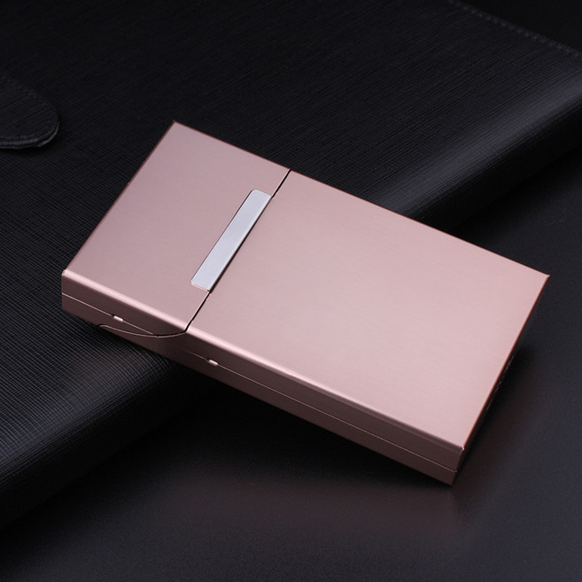 더자카 슬림 메탈 담배케이스, 핑크, 1개