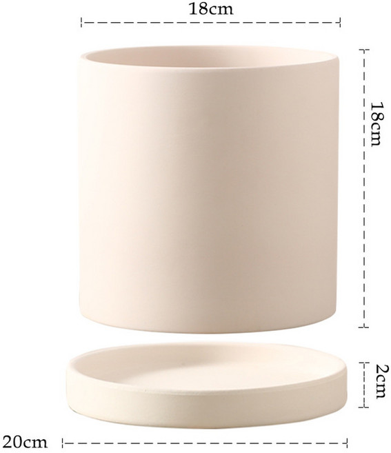 陶瓷直筒素燒盆栽盆 9*9cm, 直筒素胚18*18cm, 1個