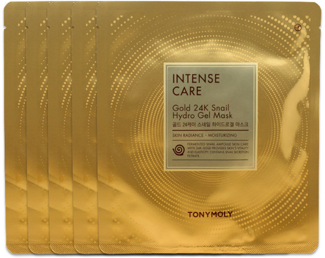 토니모리 인텐스 케어 골드 24k 스네일 하이드로겔 마스크 5매, 5개