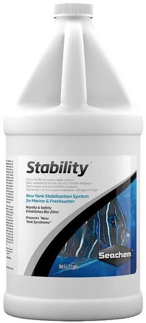 美國 Seachem 西肯 Stability 全效硝化菌 水族箱硝化菌 淡海水適用 快速建立硝化系統, 4L, 1瓶