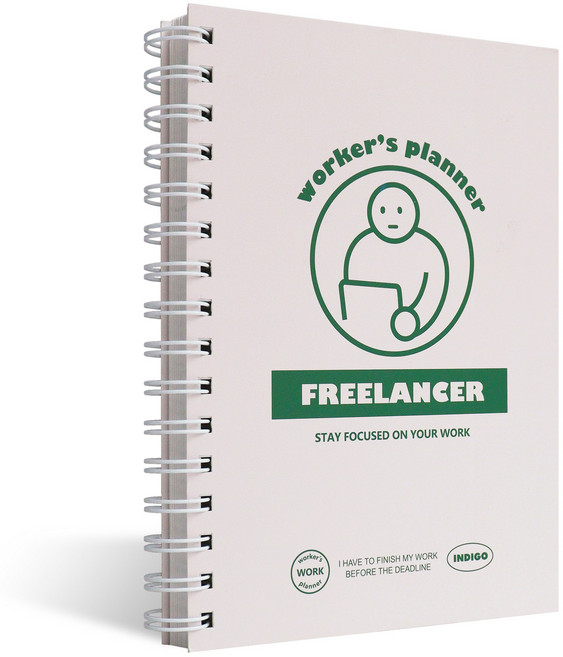 인디고 워커스 프리랜서 플래너 일하는 사람1 6개월 만년형, 그린, 1개