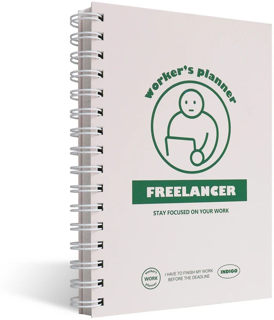 인디고 워커스 프리랜서 플래너 일하는 사람1 6개월 만년형, 그린, 1개 - 쿠팡