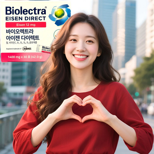 [약국판매정품 110년전통의헤어메스] 바이오렉트라 아이젠다이렉트 약국철분제 비타민C B군 함유 헤어매스, 42g, 1개