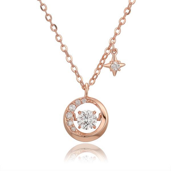 로이드 여성용 L-Carat Own Your Sparkle 멀티 원형 목걸이 LLNS21208O