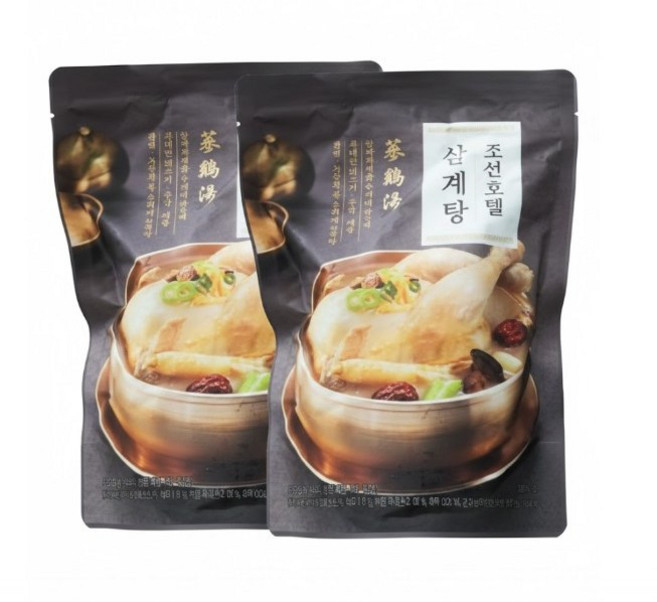 조선호텔 삼계탕 능이버섯육수 수삼/대추/찹쌀/녹두 1+1세트메뉴, 1세트, 1.8kg