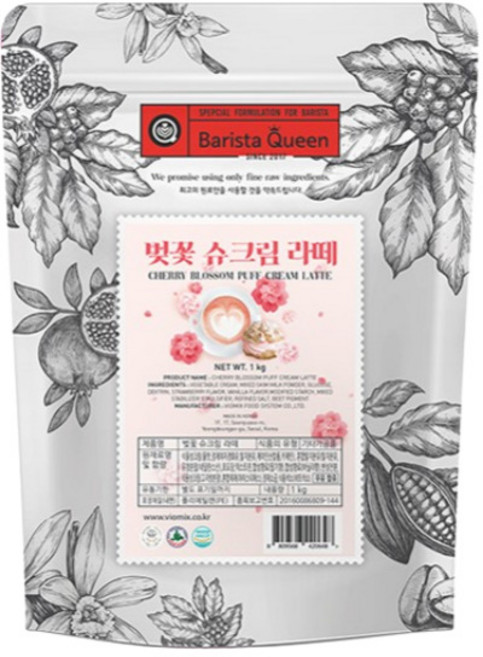 바리스타퀸 벚꽃 슈크림 라떼분말, 1kg, 1개입, 3개